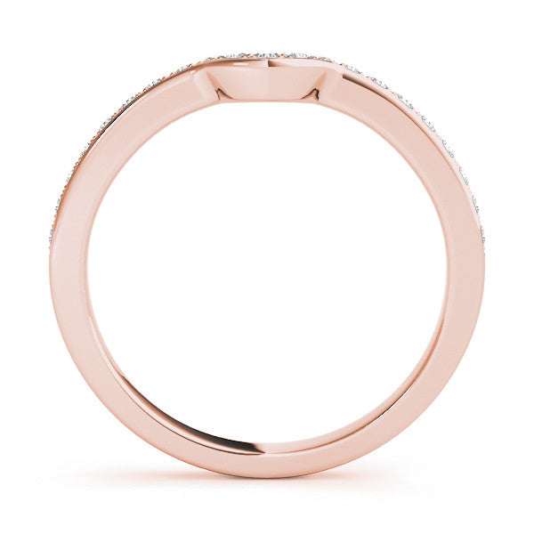 Rose gold Pavé Round Diamond Contour Band with Channel Setting 1