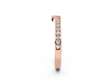 Rose gold Pavé Round Diamond Contour Band with Channel Setting_6