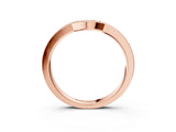 Rose gold Pavé Round Diamond Contour Band with Channel Setting_7