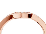 Rose gold Pavé Round Diamond Contour Band with Channel Setting_8