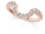 Rose gold Pavé Round Diamond Contour Band with Prong Setting_3