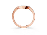 Rose gold Pavé Round Diamond Contour Band with Prong Setting_5