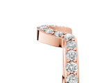 Rose gold Pavé Round Diamond Contour Band with Prong Setting_7