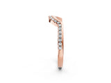 Rose gold Pavé Round Diamond Contour Band with Shared Prong Setting_6