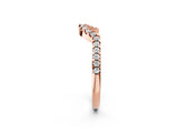 Rose gold Pavé Round Diamond Contour Band with U-Prong Setting_6