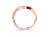 Rose gold Pavé Round Diamond Contour Band with U-Prong Setting_7