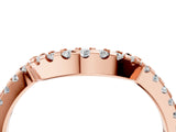 Rose gold Pavé Round Diamond Contour Band with U-Prong Setting_8