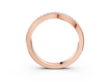 Rose gold Pavé Round Diamond Contour Band_7