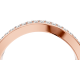 Rose gold Pavé Round Diamond Contour Band_8