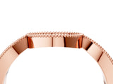 Rose gold Pavé Round Diamond Contour Milgrain Band_8