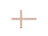 Rose gold Pavé Round Diamond Cross Pendant_34