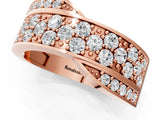 Rose gold Pavé Round Diamond Crossover Band with Bead Prong Setting_61