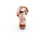 Rose gold Pavé Round Diamond Crossover Band with Channel Setting_25