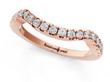 Rose gold Pavé Round Diamond Curved Band with Micro Prong Setting_3