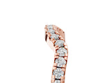 Rose gold Pavé Round Diamond Curved Band with Micro Prong Setting_7