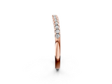 Rose gold Pavé Round Diamond Curved Band with Shared Prong Setting_6