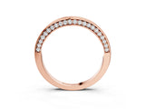Rose gold Pavé Round Diamond Curved Band_5