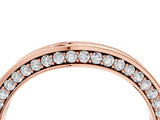 Rose gold Pavé Round Diamond Curved Band_6