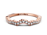 Rose gold Pavé Round Diamond Curved Eternity Band_4
