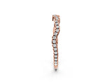 Rose gold Pavé Round Diamond Curved Eternity Band_6