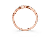 Rose gold Pavé Round Diamond Curved Eternity Band_7