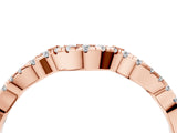 Rose gold Pavé Round Diamond Curved Eternity Band_8
