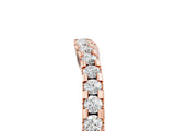 Rose gold Pavé Round Diamond Curved Wedding Band_9