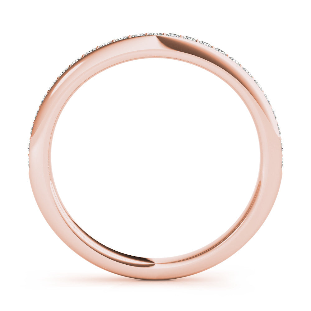 Rose gold Pavé Round Diamond Eternity Band 1