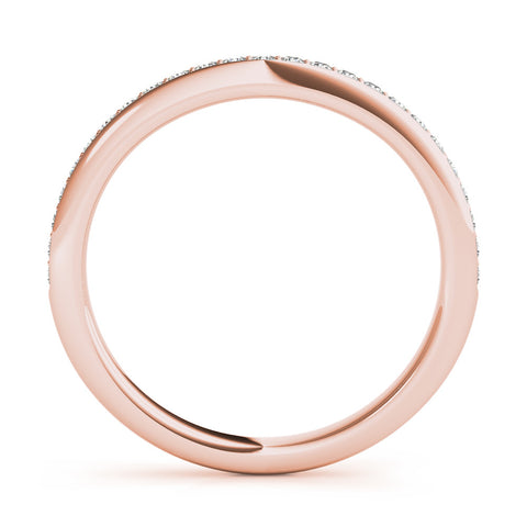 Rose gold Pavé Round Diamond Eternity Band 1