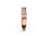Rose gold Pavé Round Diamond Eternity Band with Bar Prong Setting_25