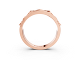 Rose gold Pavé Round Diamond Eternity Band with Bar Prong Setting_26