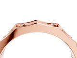 Rose gold Pavé Round Diamond Eternity Band with Bar Prong Setting_27