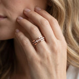 Rose gold Pavé Round Diamond Eternity Band with Bar Prong Setting_42