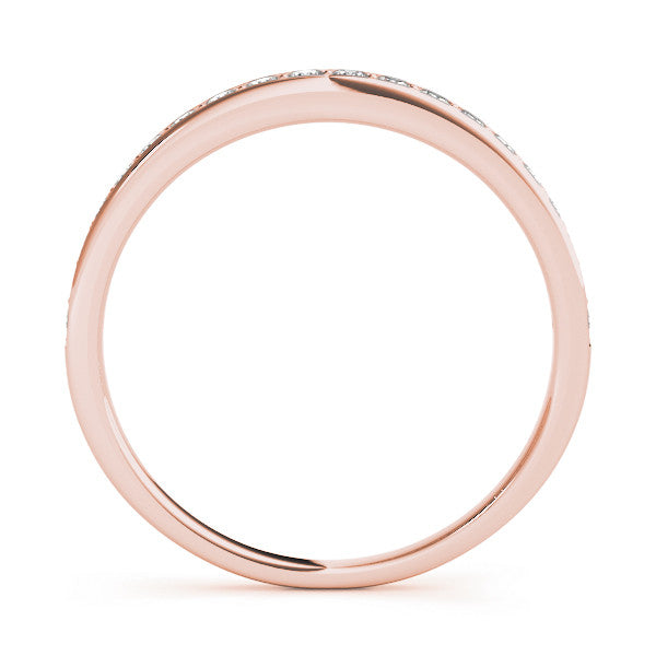 Rose gold Pavé Round Diamond Eternity Band with Channel Setting 1