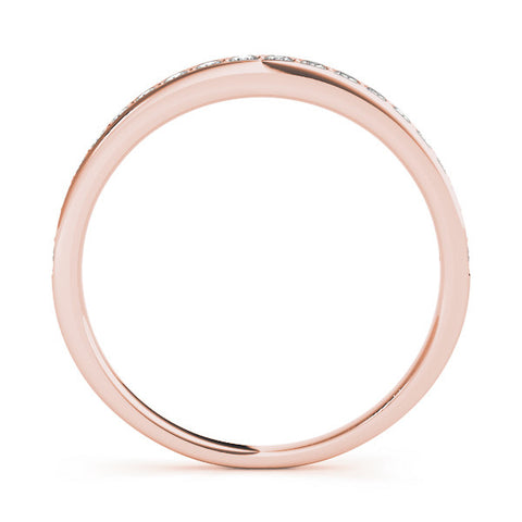Rose gold Pavé Round Diamond Eternity Band with Channel Setting 1