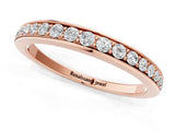 Rose gold Pavé Round Diamond Eternity Band with Channel Setting_5