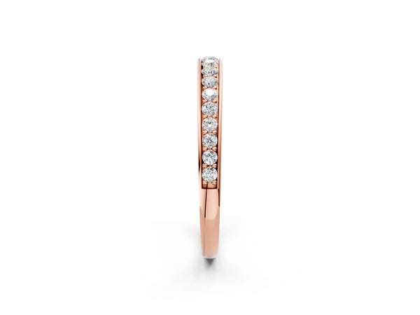 Rose gold Pavé Round Diamond Eternity Band with Channel Setting