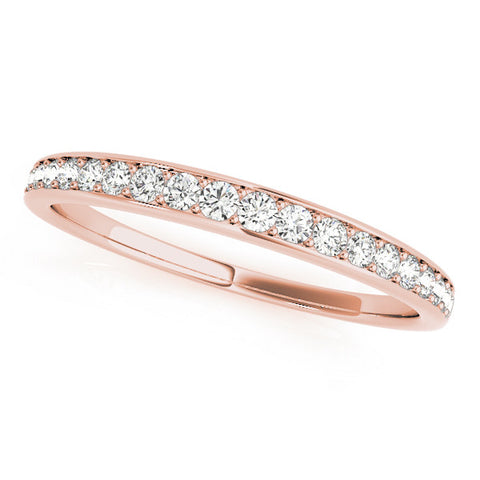 Rose gold Pavé Round Diamond Eternity Band with Channel Setting