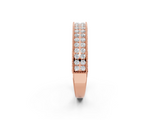 Rose gold Pavé Round Diamond Eternity Band with Milgrain Edge_21