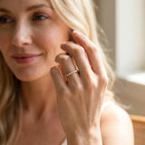 Rose gold Pavé Round Diamond Half Eternity Band with Shared Prong Setting_154