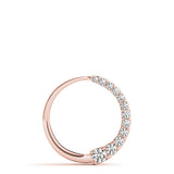 Rose gold Pavé Round Diamond Half-Hoop Pendant 1