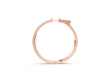 Rose gold Pavé Round Diamond Hoop Earrings with Hinged Snap Closure_9