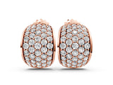 Rose gold Pavé Round Diamond Huggie Earrings with Prong Setting_22