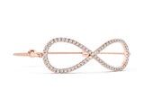 Rose gold Pavé Round Diamond Infinity Chain Bracelet with Bezel Setting_10
