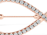 Rose gold Pavé Round Diamond Infinity Chain Bracelet with Bezel Setting_11