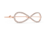 Rose gold Pavé Round Diamond Infinity Chain Bracelet with Bezel Setting_4