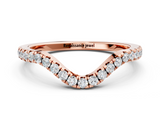 Rose gold Pavé Round Diamond Infinity Twist Band with Shared Prong Setting_4