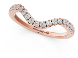 Rose gold Pavé Round Diamond Infinity Twist Band with Shared Prong Setting_5