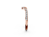 Rose gold Pavé Round Diamond Infinity Twist Band with Shared Prong Setting_6