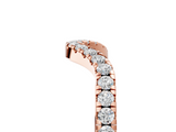 Rose gold Pavé Round Diamond Infinity Twist Band with Shared Prong Setting_9